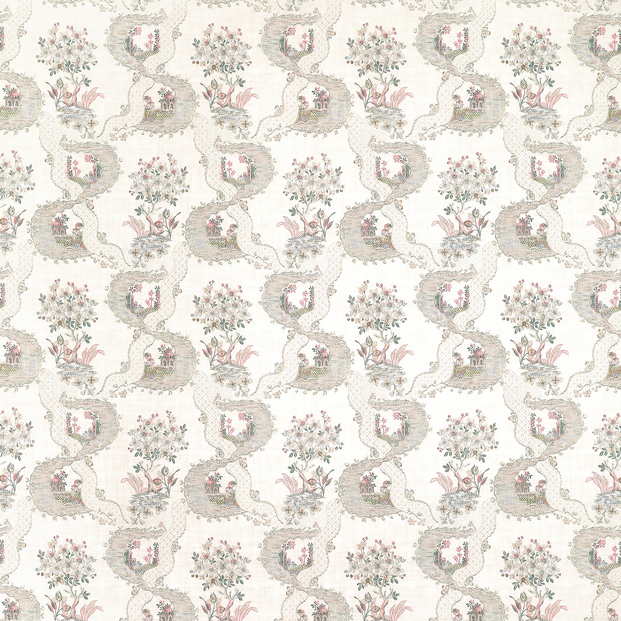 AF16158 Antoinette Beige Belvedere Fabric by Anna French