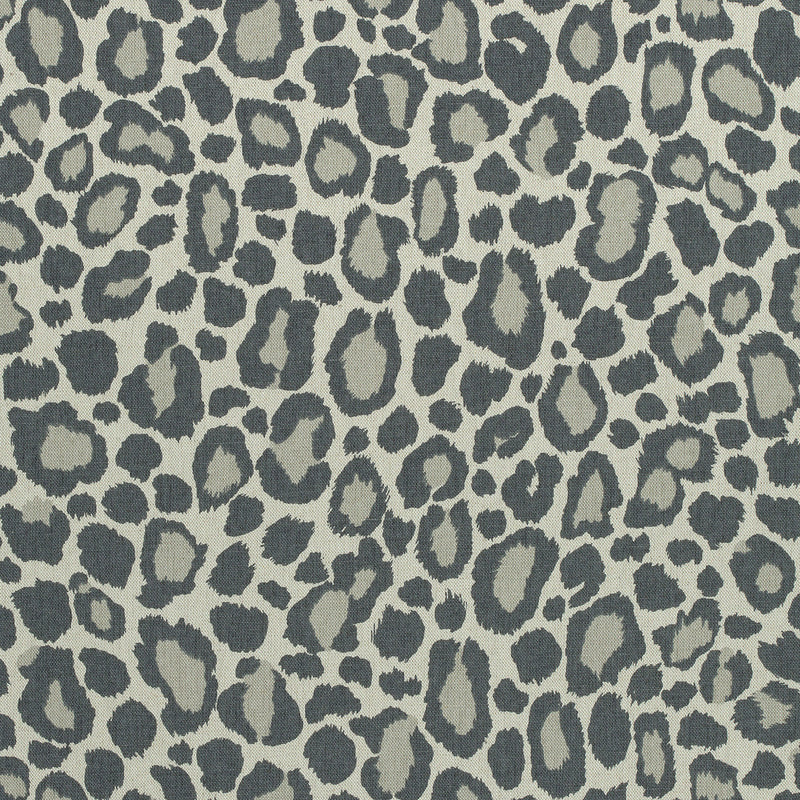 AF72976 African Leopard Manor Grey Fabric by Anna French