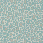 AF72977 African Leopard Manor Aqua Fabric by Anna French