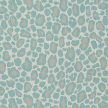 AF72977 African Leopard Manor Aqua Fabric by Anna French