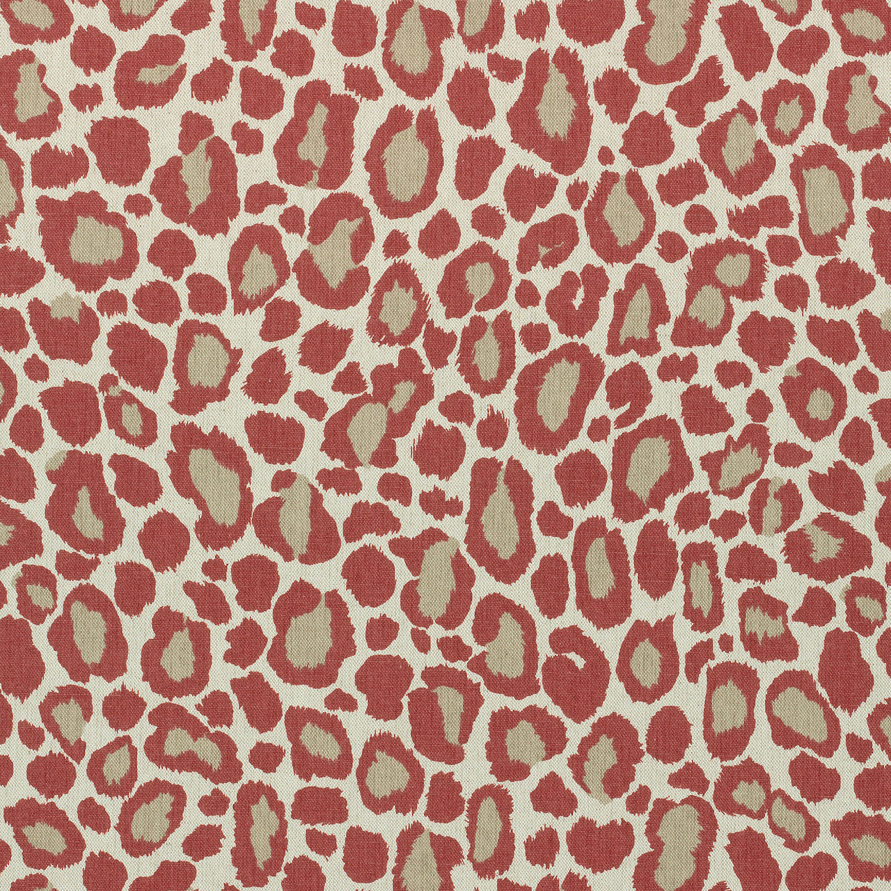 AF72979 African Leopard Manor Coral Fabric by Anna French