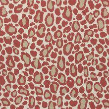 AF72979 African Leopard Manor Coral Fabric by Anna French