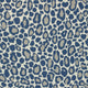 African Leopard Manor Navy Fabric by Anna French