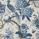Villeneuve Manor Blue on Flax Fabric by Anna French