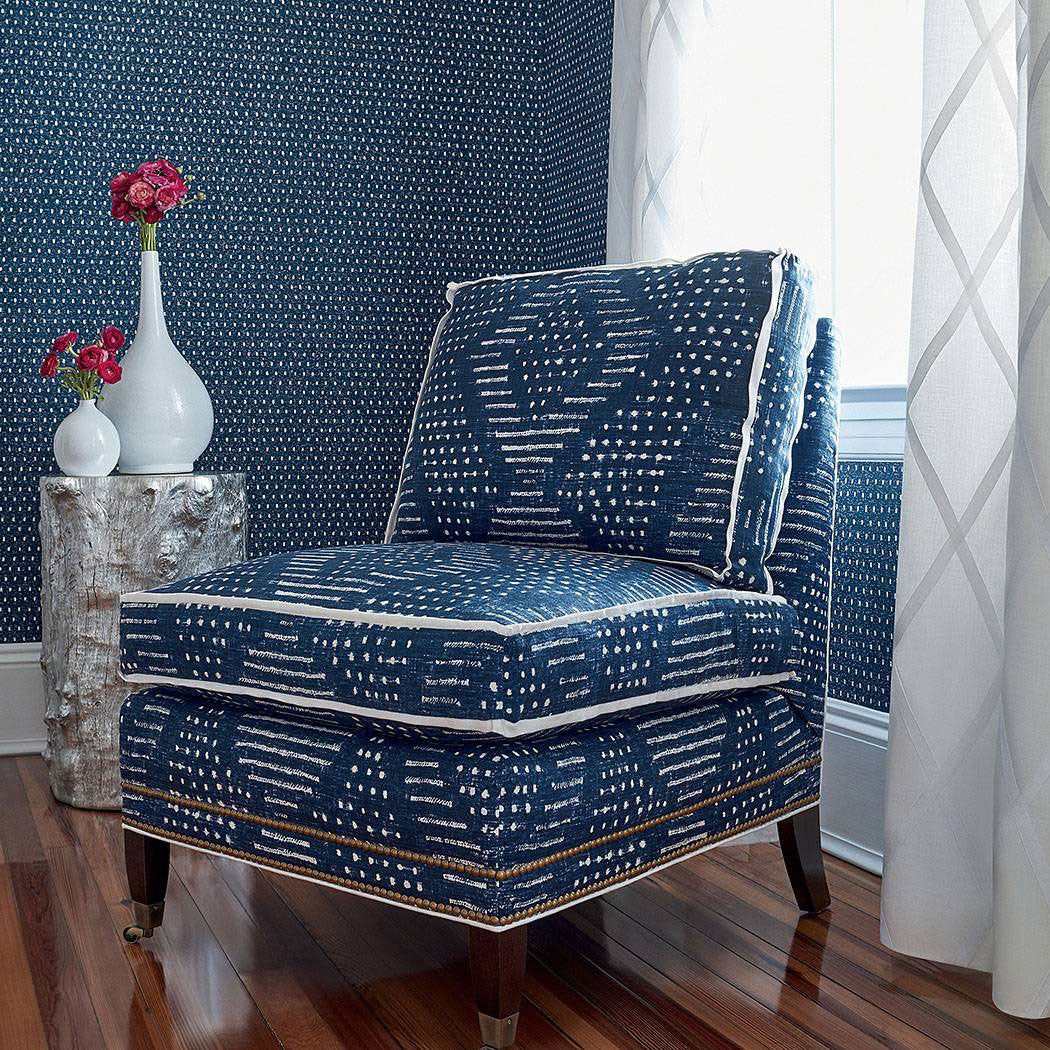 AF78714 Mali Palampore Navy Fabric by Anna French