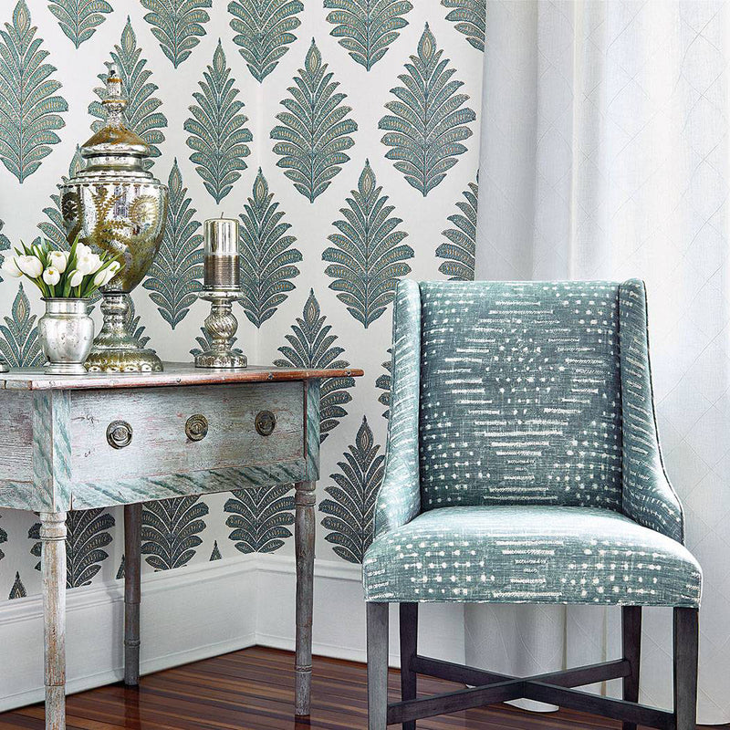 AF78716 Mali Palampore Robin's Egg Fabric by Anna French