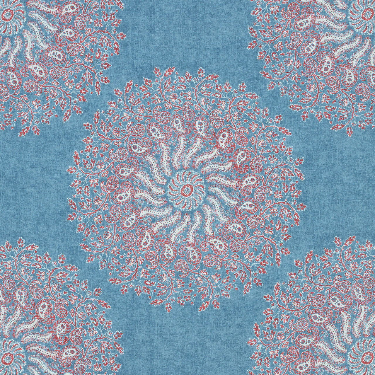 AF78727 La Provence Palampore Sky Blue Fabric by Anna French
