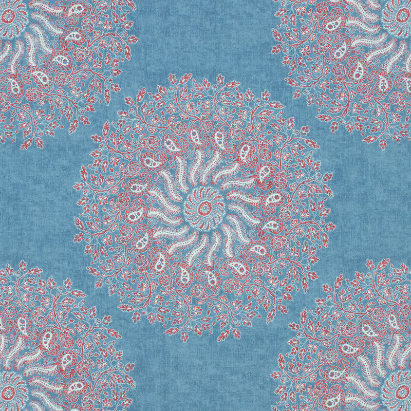 AF78727 La Provence Palampore Sky Blue Fabric by Anna French