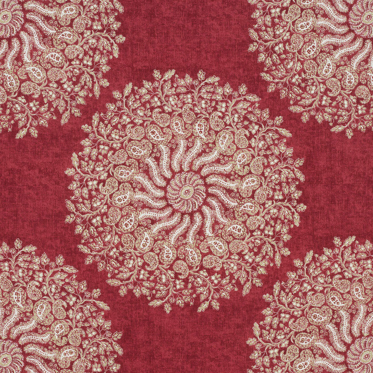 AF78728 La Provence Palampore Red Fabric by Anna French