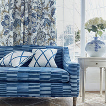 AF78738 Kalamkari Palampore Blue and White Fabric by Anna French