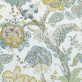 Kalamkari Palampore Yellow and Aqua Fabric by Anna French