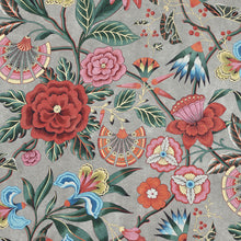 AF9616 Cleo Savoy Charcoal Fabric by Anna French