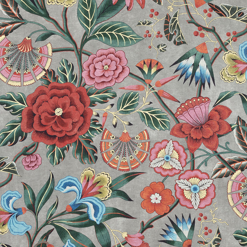 AF9616 Cleo Savoy Charcoal Fabric by Anna French