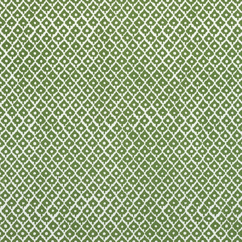 AF9629 Petit Arbre Savoy Green on White Fabric by Anna French