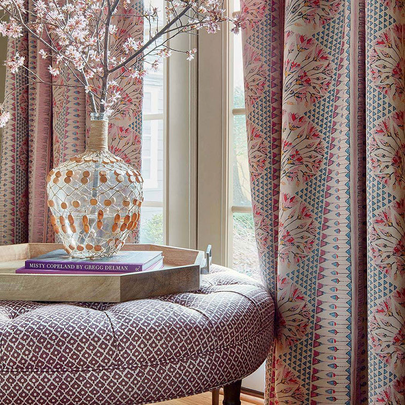 AF9632 Petit Arbre Savoy Plum and Flax Fabric by Anna French