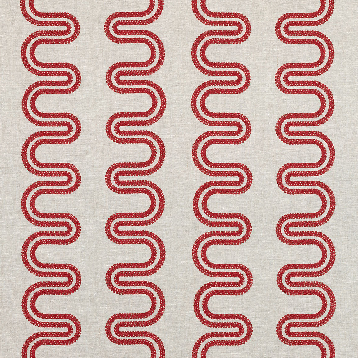 AF9640 Herriot Way Embroidery Savoy Raspberry on Flax Fabric by Anna French