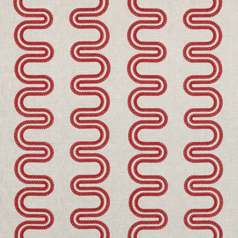 AF9640 Herriot Way Embroidery Savoy Raspberry on Flax Fabric by Anna French