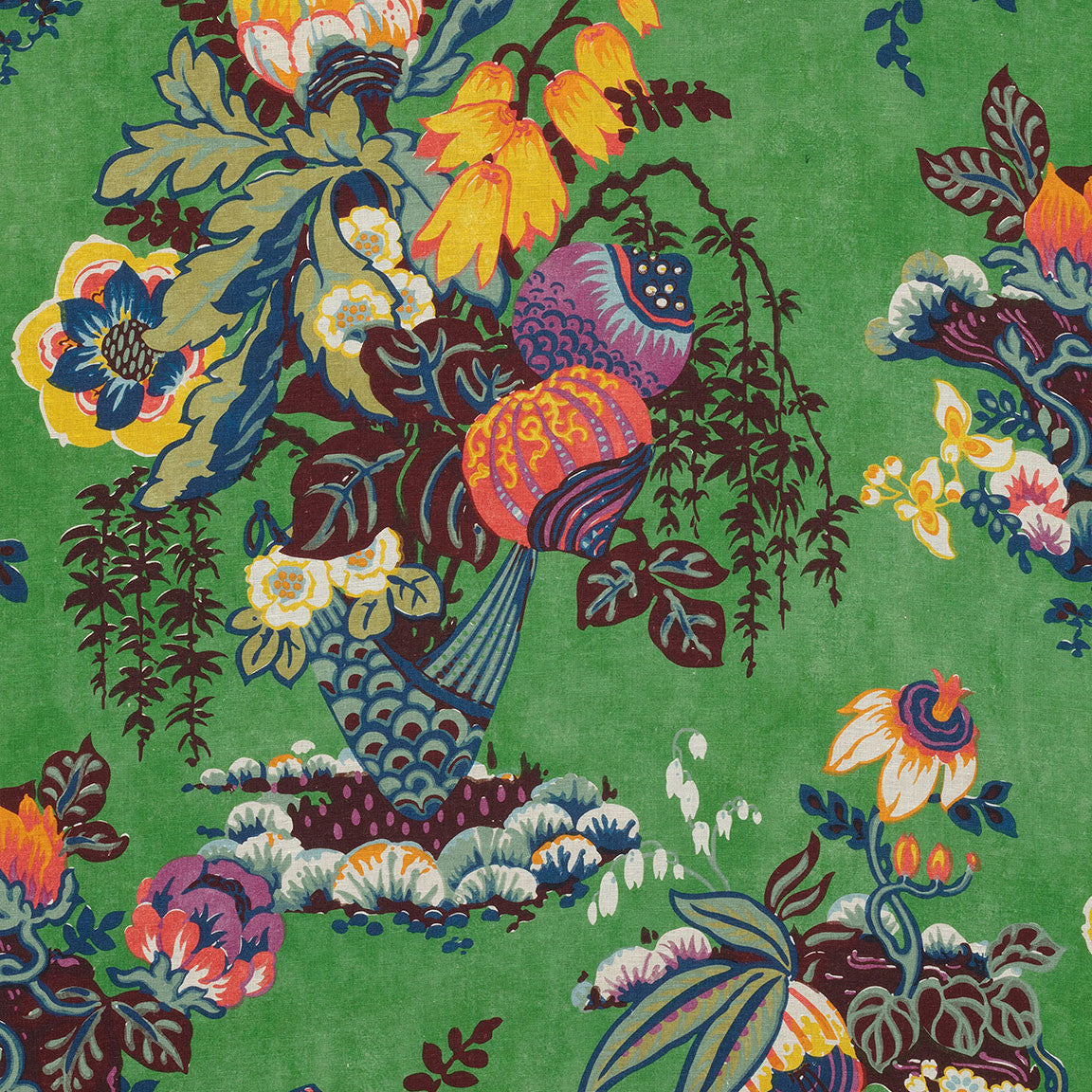 AF9644 Fairbanks Savoy Green Fabric by Anna French