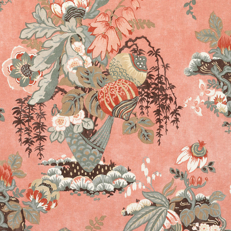 AF9645 Fairbanks Savoy Salmon Fabric by Anna French