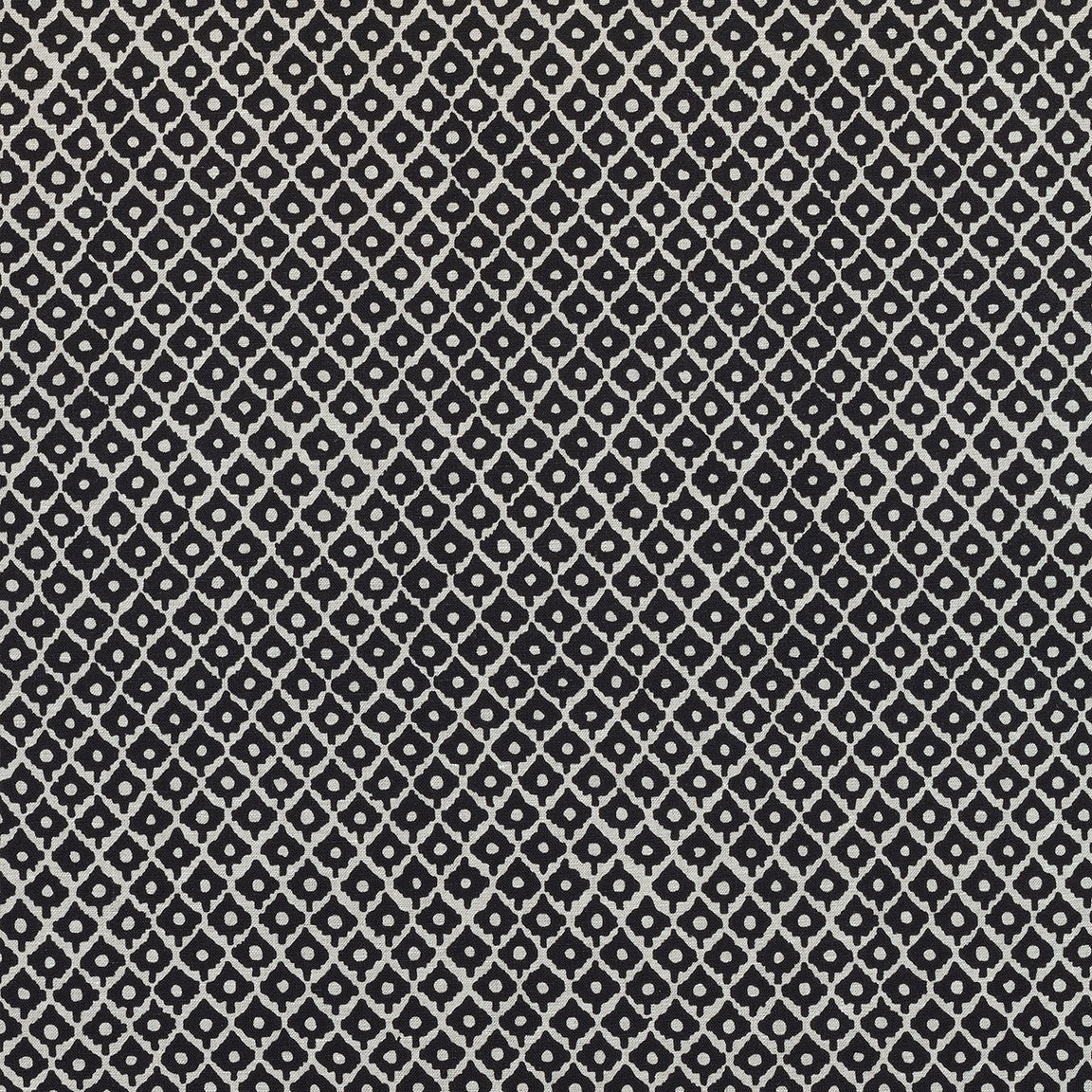 AF9648 Petit Arbre Savoy Black on Flax Fabric by Anna French