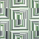 Cubism Savoy Green on White Fabric by Anna French