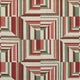 Cubism Savoy Red on Flax Fabric by Anna French