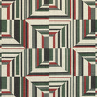 AF9652 Cubism Savoy Black on Flax Fabric by Anna French