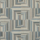 Cubism Savoy Spa Blue on Flax Fabric by Anna French