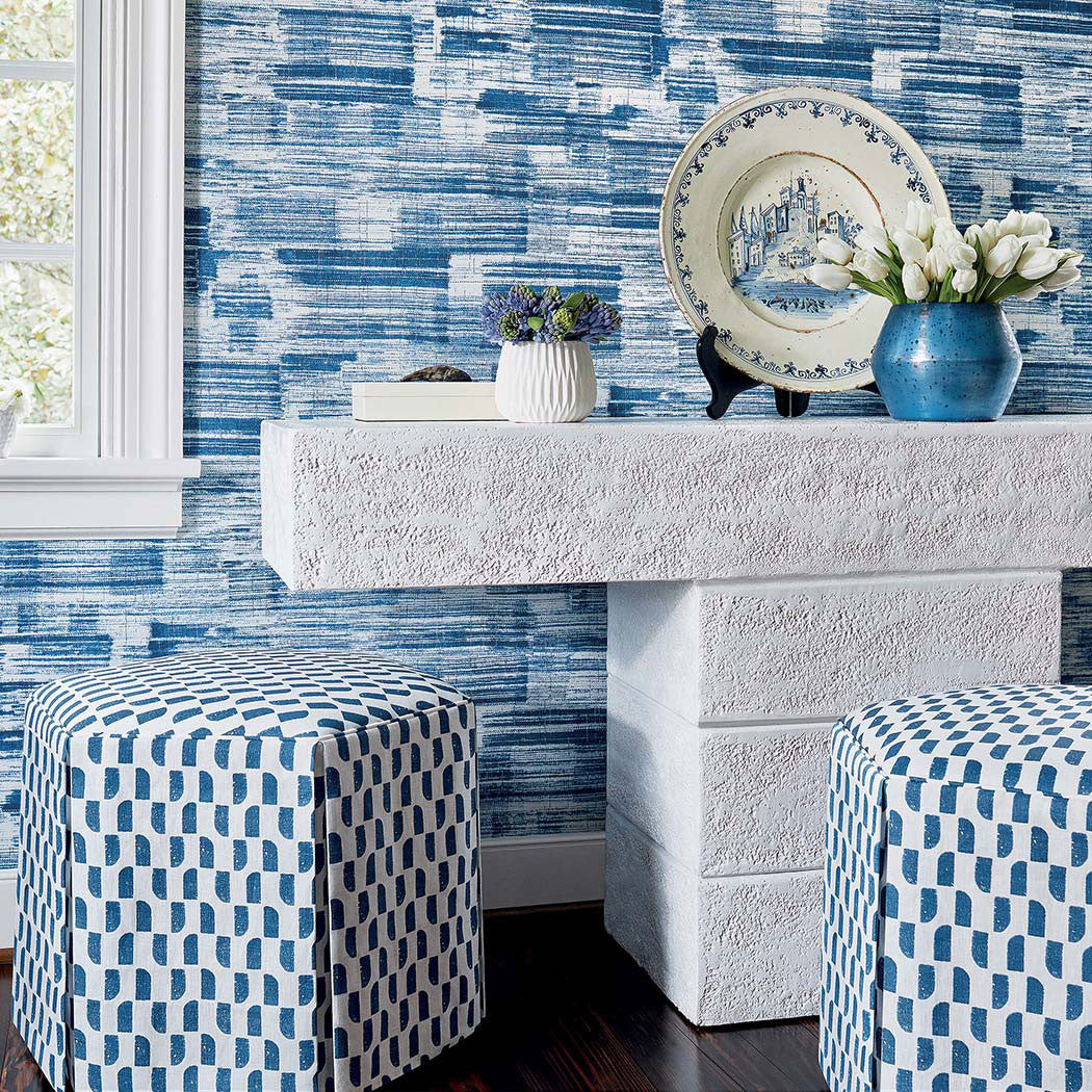 AF9814 Akio Nara Navy Fabric by Anna French