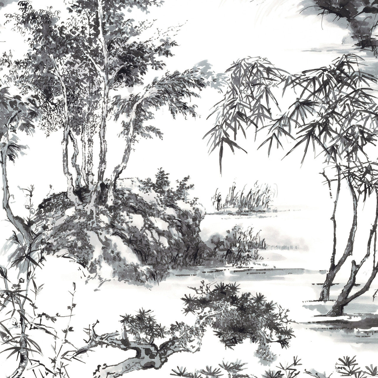 AF9829 Kyoto Nara Black Fabric by Anna French