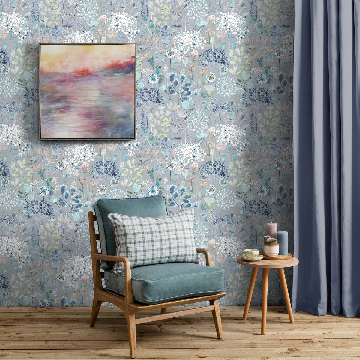 Ailsa Cornflower Folklore Wallpaper by Voyage Maison | AILSA/WPO/COR
