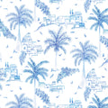 Altea Cobalt European Summer Wallpaper by Voyage Maison