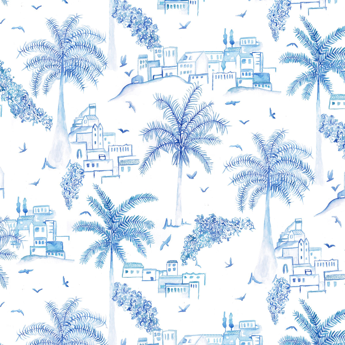 Altea Cobalt Wallpaper by Voyage Maison | ALTEA/WPO/COB