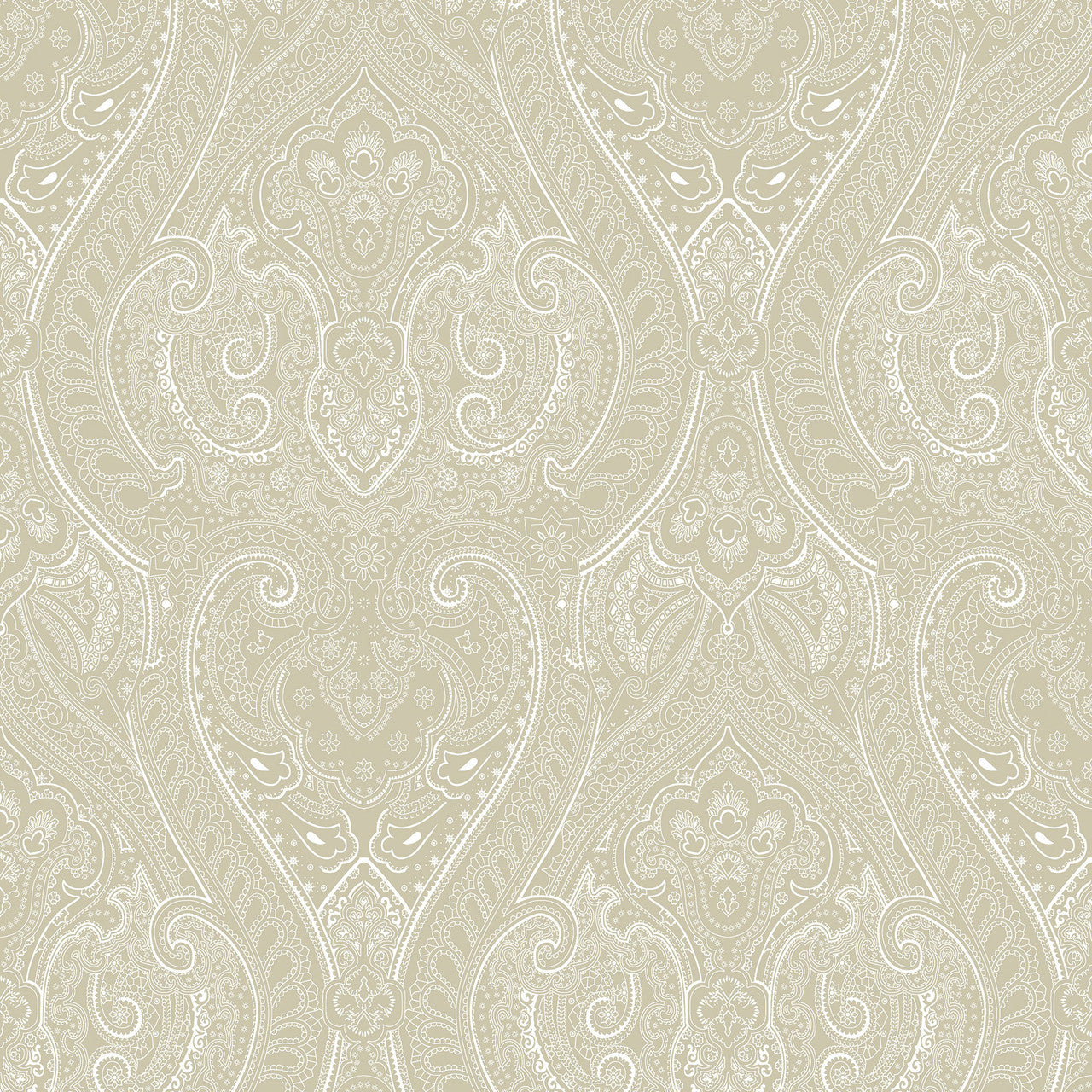 AM22002-3 Lace Zen Cream Wallpaper By Galerie
