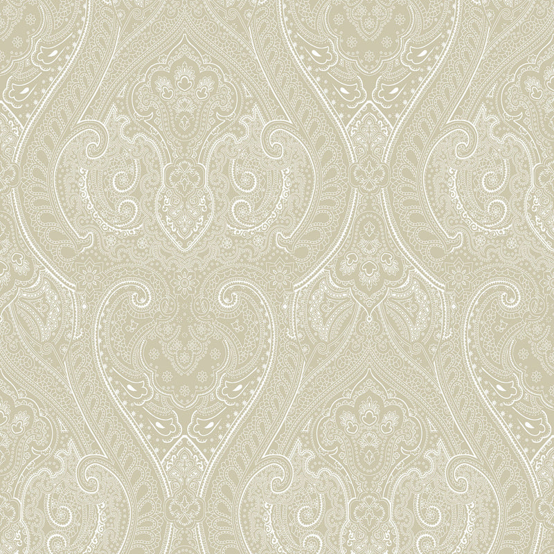 AM22002-3 Lace Zen Cream Wallpaper By Galerie