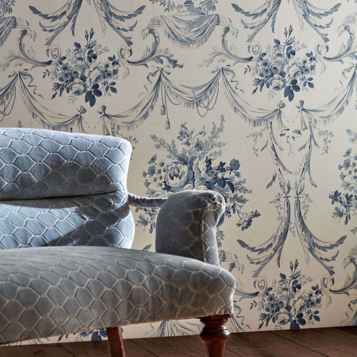 Andromeda's Cup Giles Deacon Olympic Blue Wallpaper by Sanderson