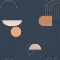 Turn Bleu Minuit Dore Around Wallpaper by Caselio