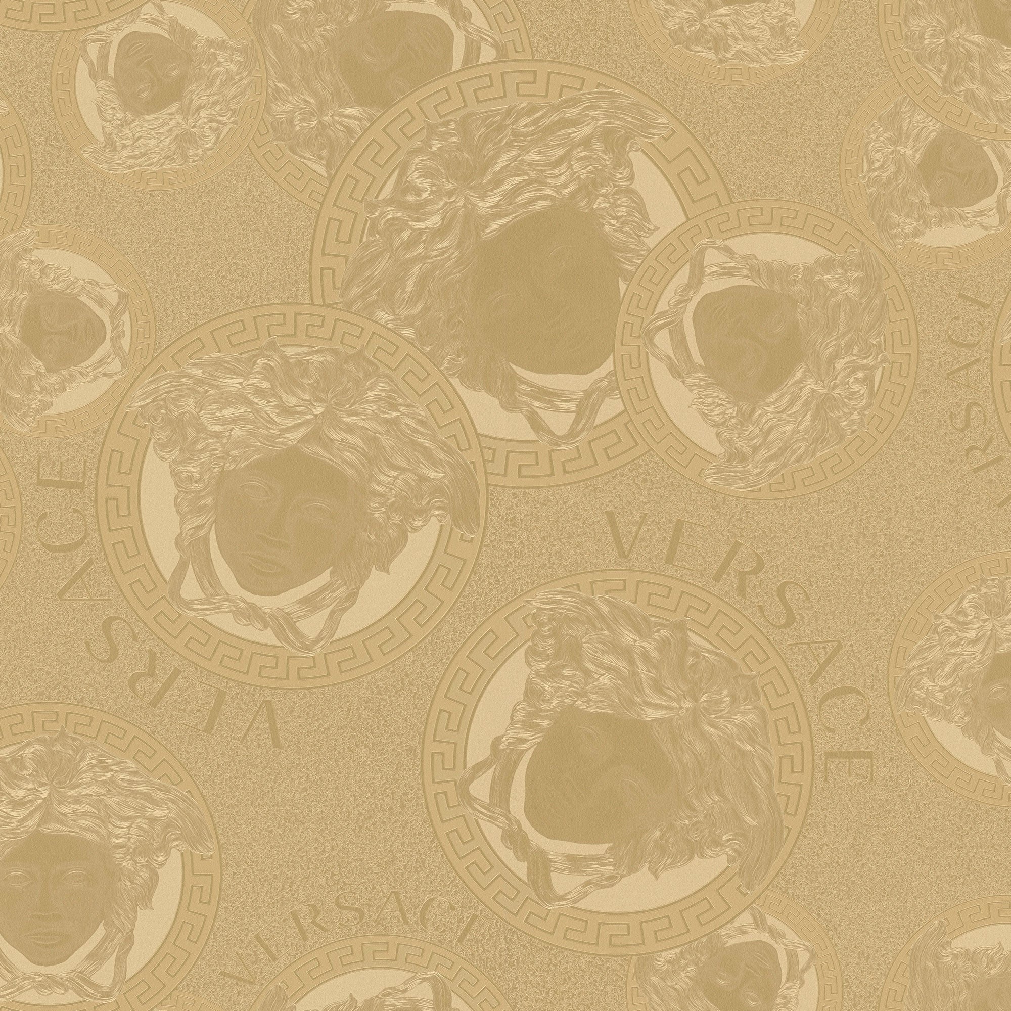 38461-1 Gold Medusa Amplified Versace 5 Wallpaper By A S Creation