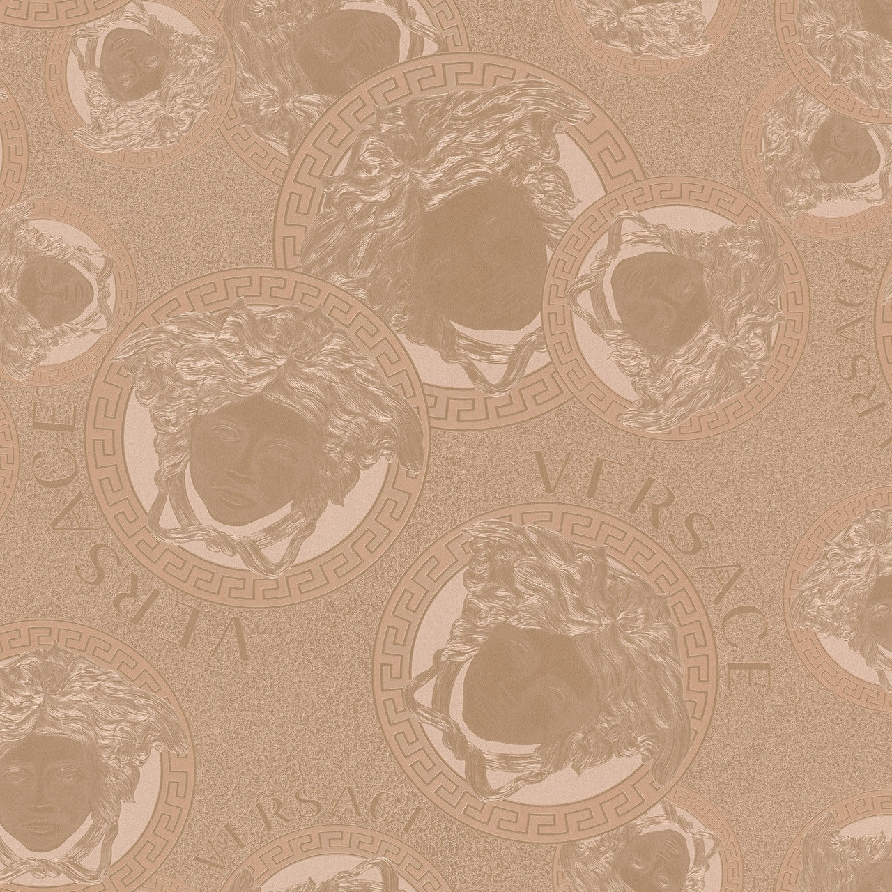 38461-2 Rose Gold Medusa Amplified Versace 5 Wallpaper By A S Creation
