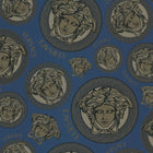 38611-3 Dark Blue Medusa Amplified Versace 5 Wallpaper By A S Creation