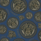 38611-3 Dark Blue Medusa Amplified Versace 5 Wallpaper By A S Creation