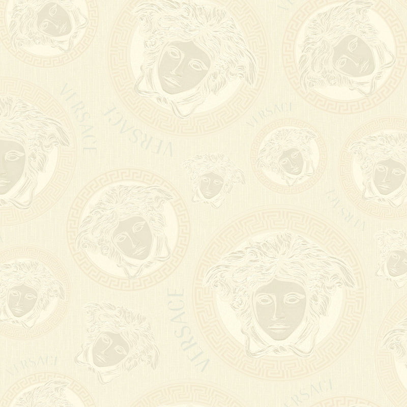 38611-6 Ivory Medusa Amplified Versace 5 Wallpaper By A S Creation