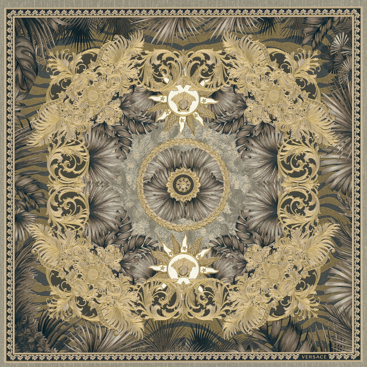 38703-5 Taupe Jungle Animalier Versace 5 Wallpaper By A S Creation