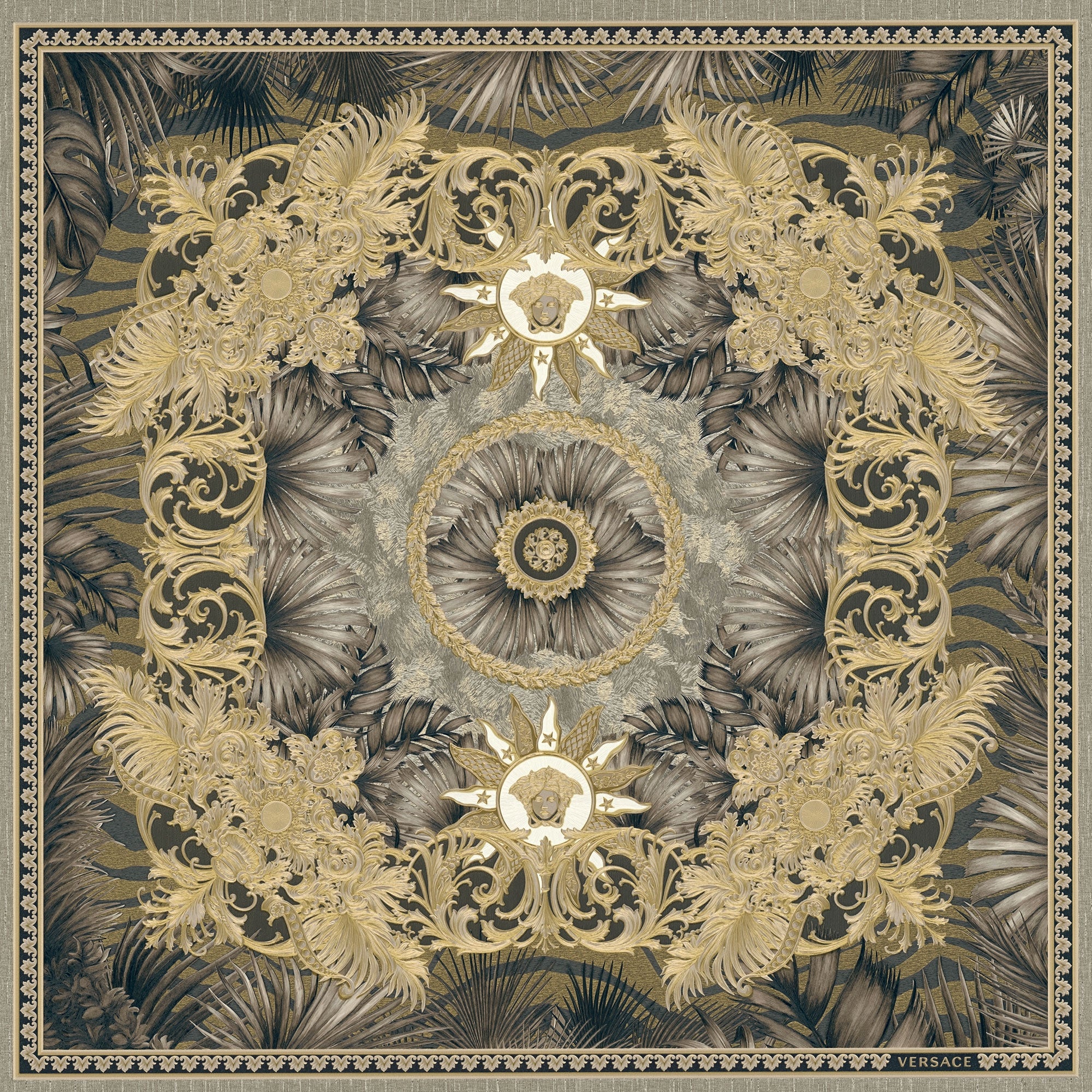 38703-5 Taupe Jungle Animalier Versace 5 Wallpaper By A S Creation