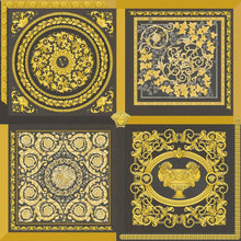 38704-3 Black and Gold Barocco Mosaic Versace 5 Wallpaper By A S Creation