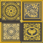 38704-3 Black and Gold Barocco Mosaic Versace 5 Wallpaper By A S Creation