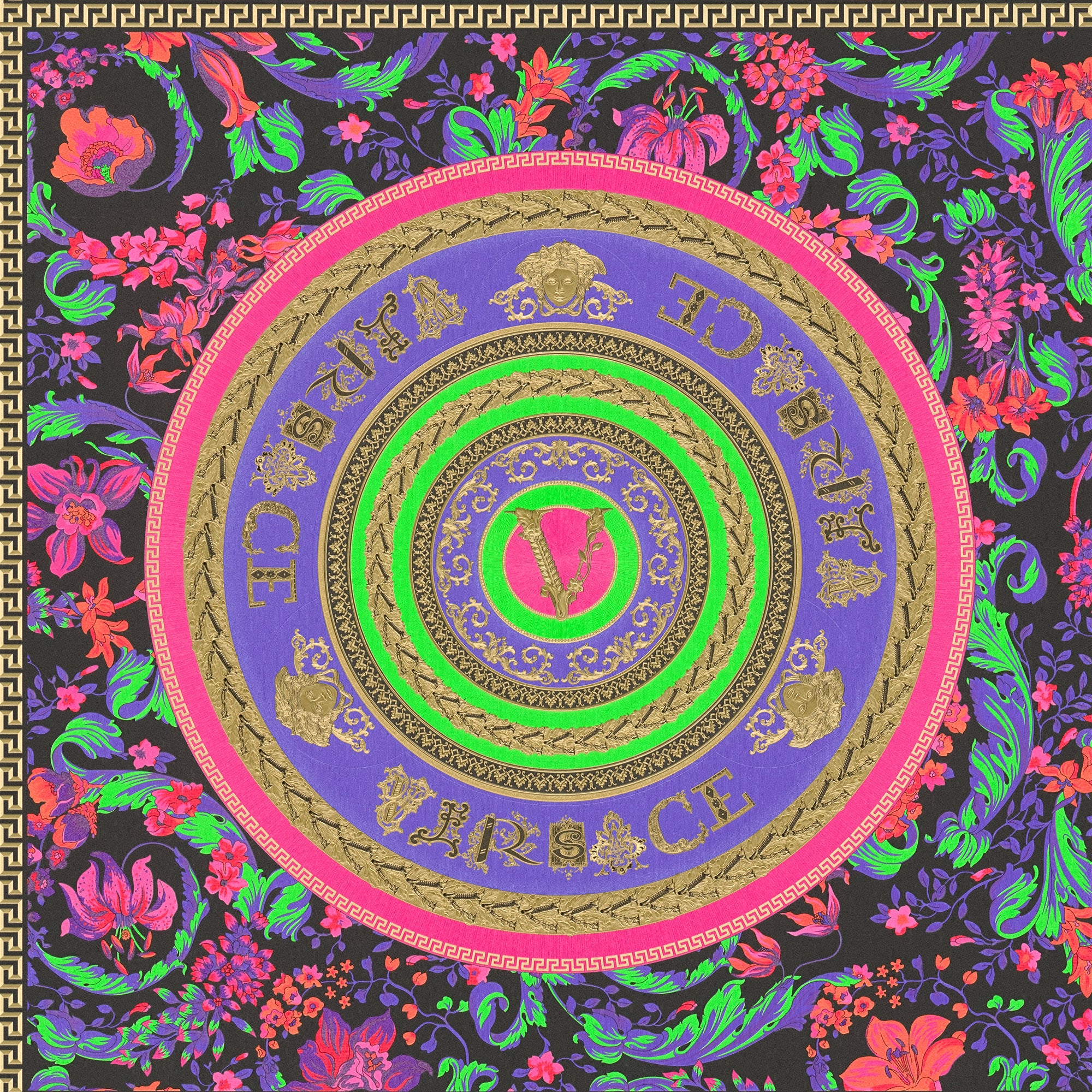 38705-1 Pink and Purple Virtus Versace 5 Wallpaper By A S Creation