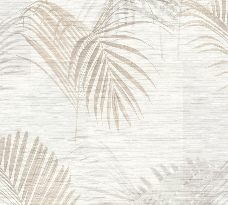 Palm Leaf Taupe The Trend Spectrum Wallpaper by A S Creation - flat