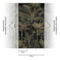 Palm Jungle Black / Green Cuba II Mural by A S Creation