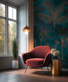 Palm Jungle Blue / Brown Cuba II Mural by A S Creation — roomshot 2
